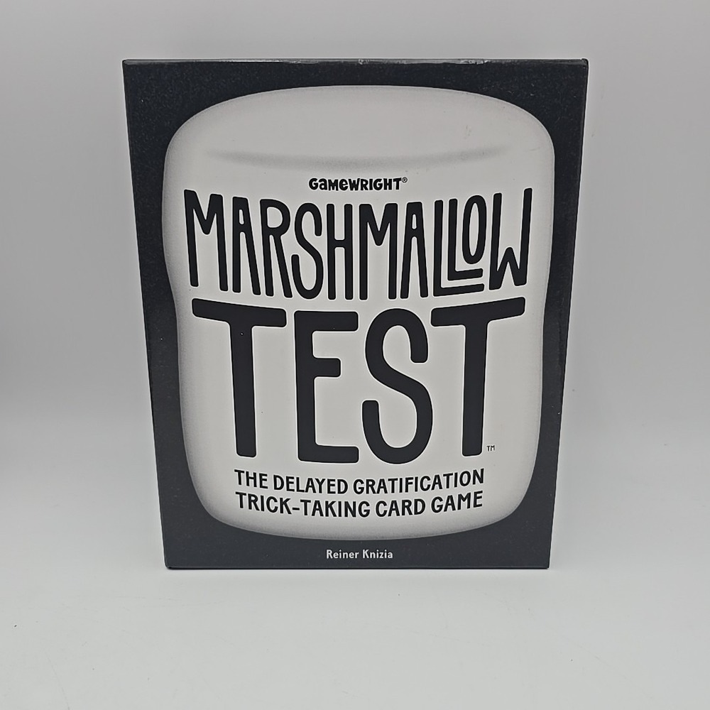 Marshmallow Test Trick-Taking Card Game by Gamewright Open‎ Box